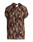 Manila Grace Womens Top in Brown