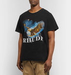 Rhude - Logo-Print Cotton-Jersey T-Shirt - Black