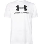 Under Armour - Sportstyle Logo-Print Cotton-Blend Jersey T-Shirt - White