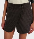 Coperni Pinstripe wrap skirt