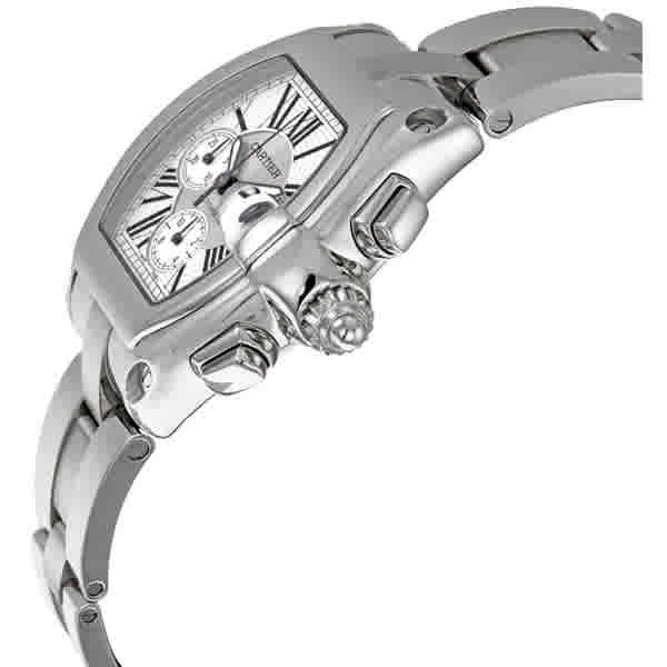 Cartier Roadster Chronograph Silver Dial Mens Watch W62019X6