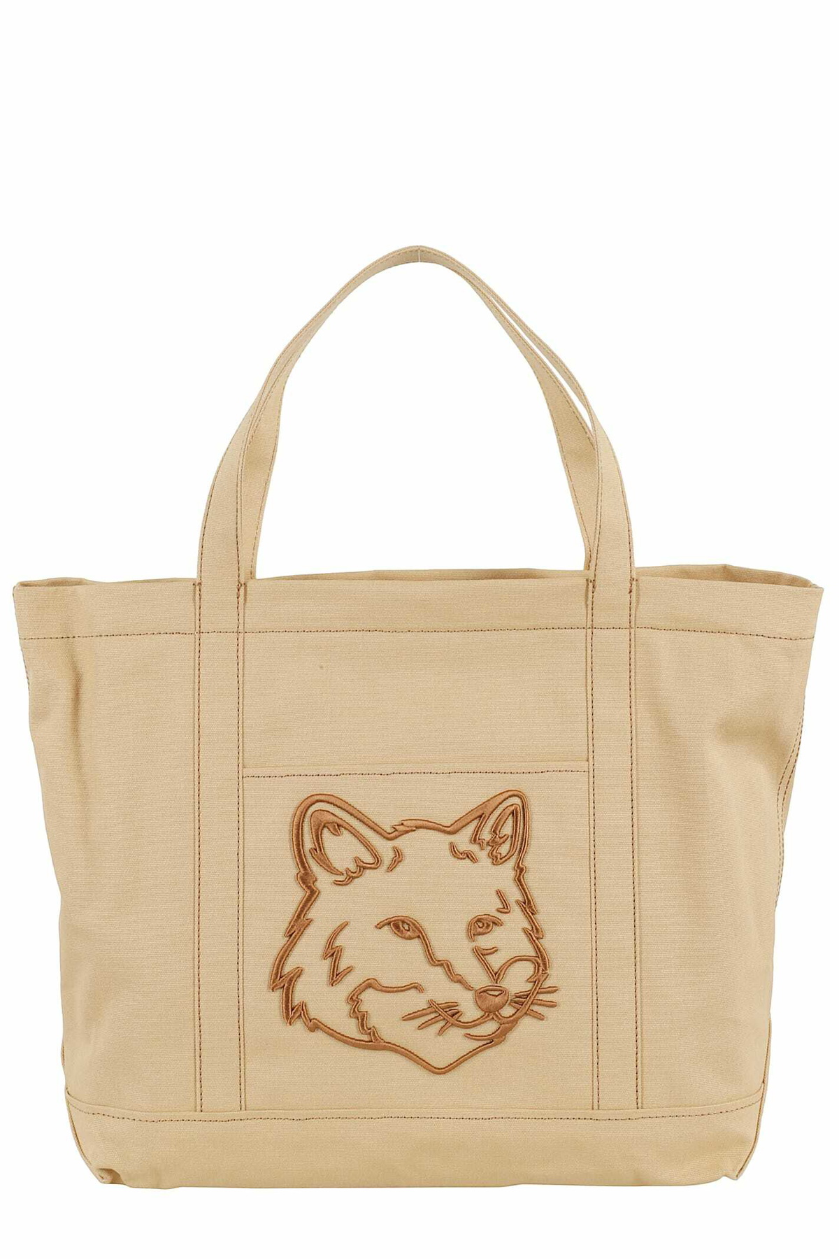 Maison Kitsuné Women's Fox Head Small Tote Bag in Ink Blue