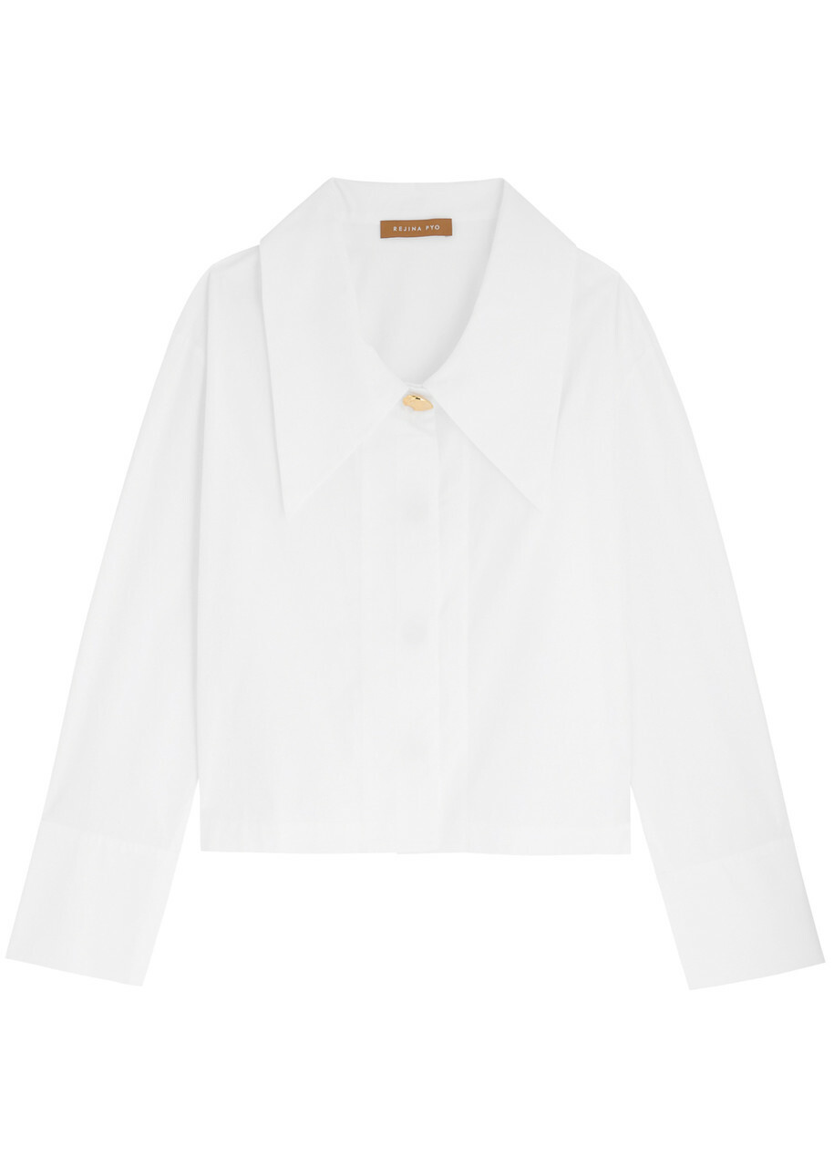 REJINA PYO カジュアルシャツ レディース Rejina Pyo Riley Cotton-poplin Shirt Off White Rejina Pyo