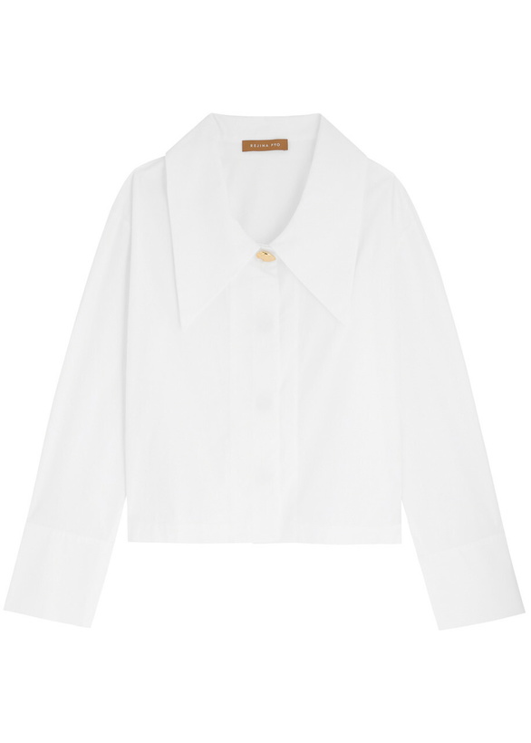 Photo: Rejina Pyo Riley Cotton-poplin Shirt Off White