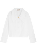 Rejina Pyo Riley Cotton-poplin Shirt Off White