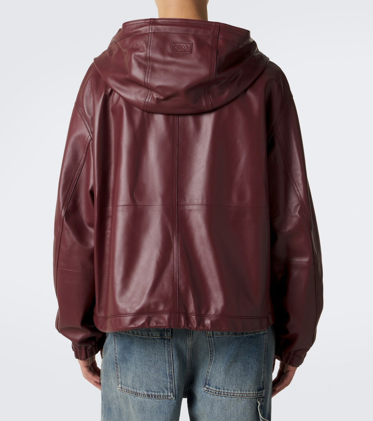 Loewe Hooded leather jacket