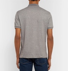 Ermenegildo Zegna - Contrast-Tipped Cotton and Linen-Blend Polo Shirt - Gray