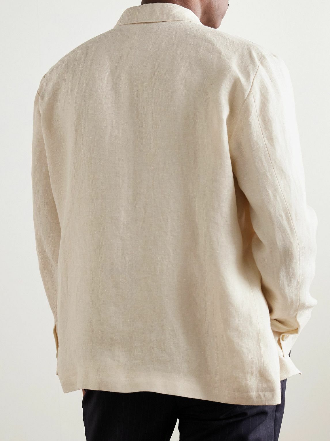 Lardini - Ansel Herringbone Linen Jacket - Neutrals