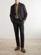 Boglioli - Grandad-Collar Linen Shirt - Green