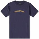 Pass~Port Men's Sham Embroidery T-Shirt in Navy