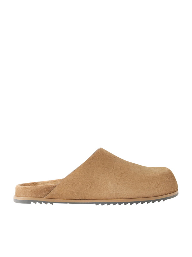 Photo: Rick Owens - Granola Suede Mules - Brown