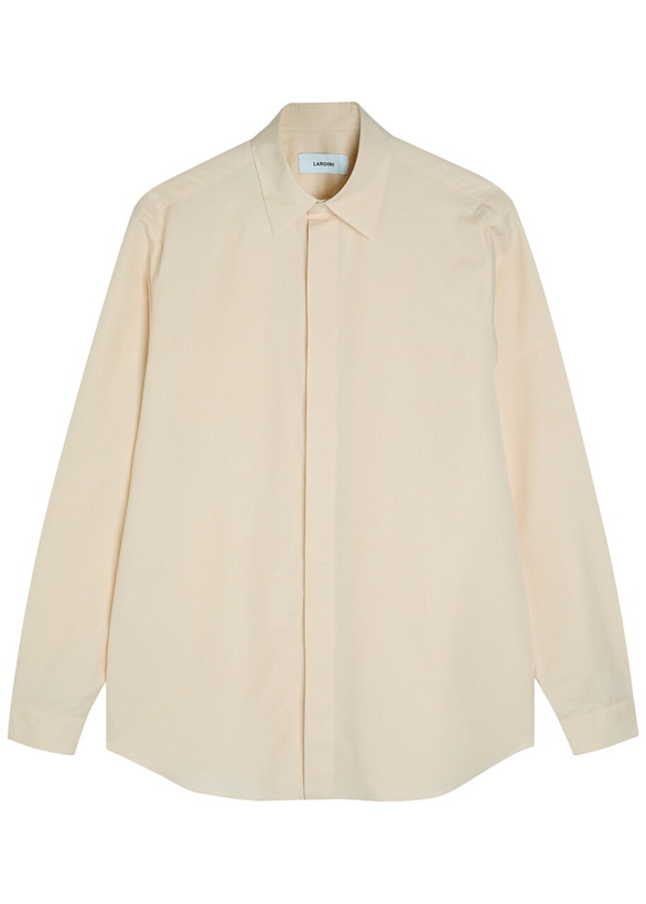 Photo: Lardini Cotton and Silk-blend Shirt White