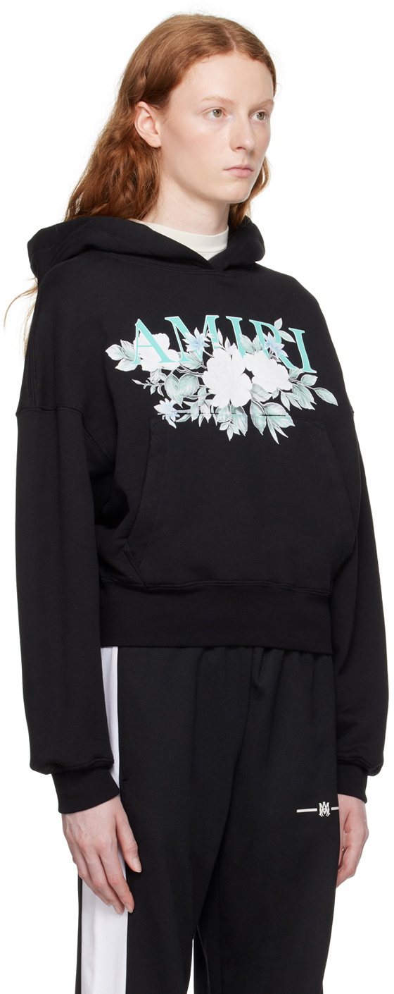 AMIRI Black Floral Hoodie Amiri