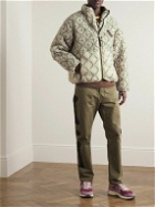 KAPITAL - Sashiko Boa Reversible Printed Fleece and Shell Jacket - Neutrals