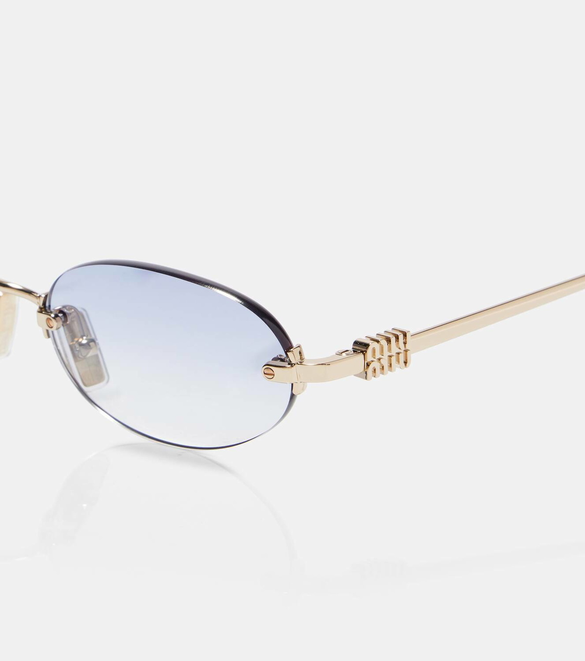 Miu Miu Logo oval sunglasses Miu Miu