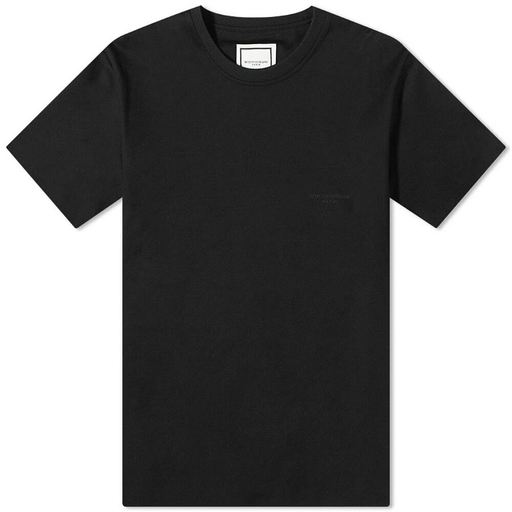 Photo: Wooyoungmi Men's Chrome Back Logo T-Shirt in Black