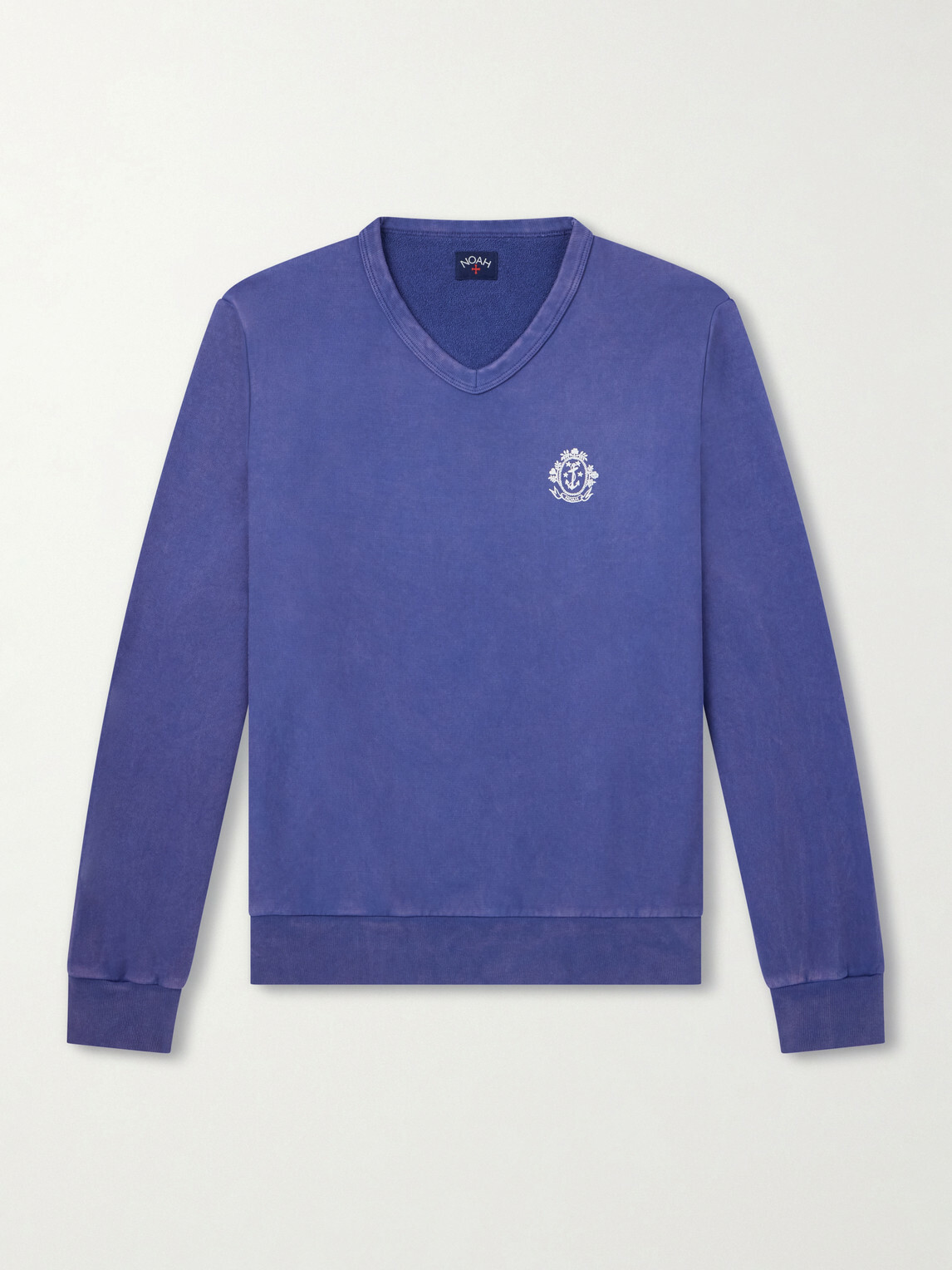 Noah - Logo-Printed Cotton Sweatshirt - Blue