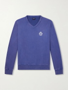 Noah - Logo-Printed Cotton Sweatshirt - Blue