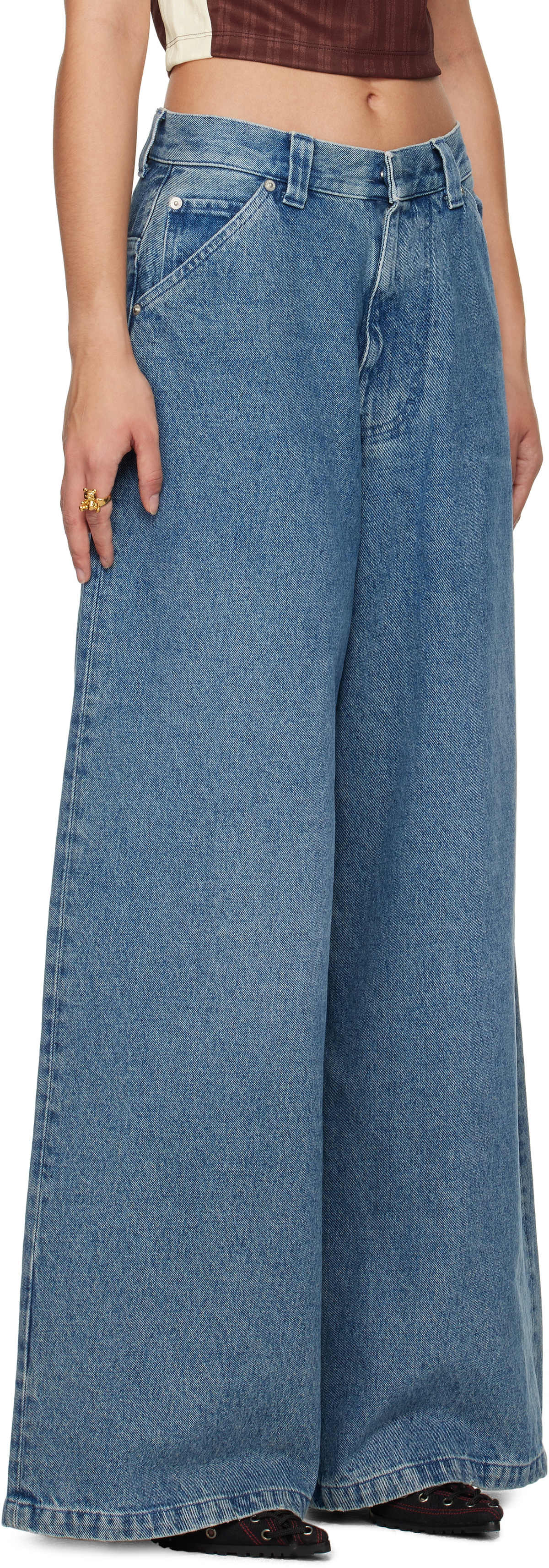 AMBUSH Blue Baggy Jeans