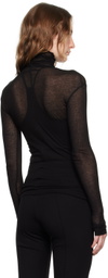 BITE Black Ribbed Turtleneck
