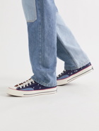 CONVERSE - Chuck 70 OX Embroidered Denim and Canvas Sneakers - Blue