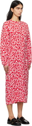 Marni Red Pop Fields Midi Dress