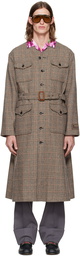 Gucci Brown Check Coat