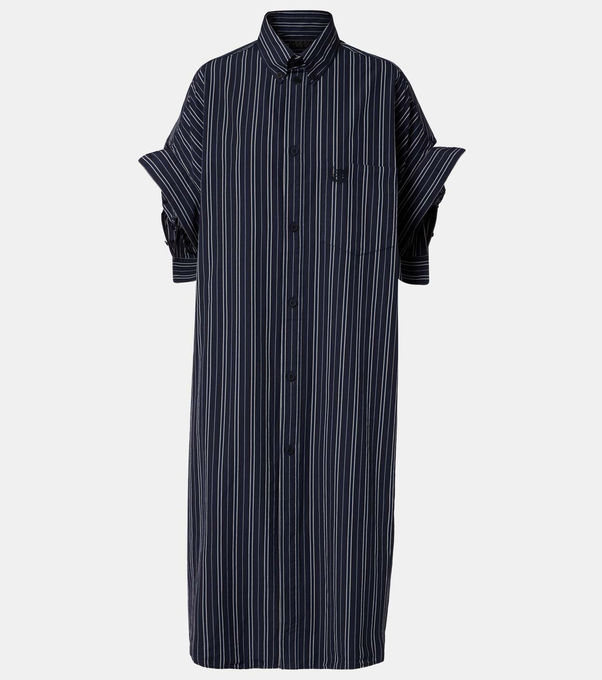 Balenciaga Striped cotton shirt dress