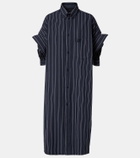 Balenciaga Striped cotton shirt dress