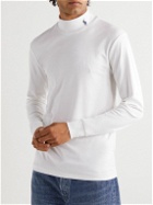 Polo Ralph Lauren - Logo-Embroidered Cotton-Jersey Rollneck Sweatshirt - Neutrals
