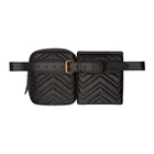 Gucci Black Double Quilted Pouch Belt