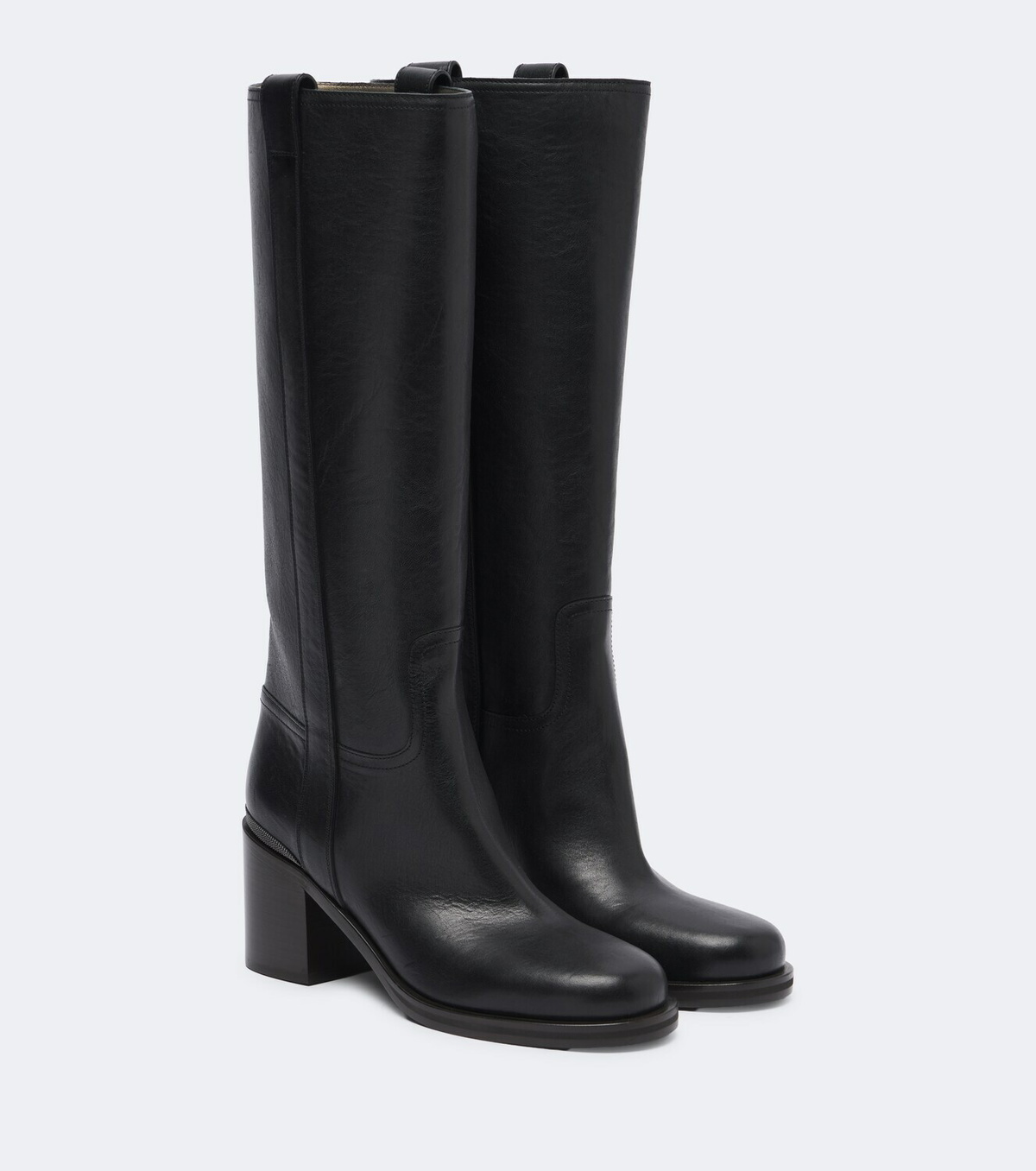 Brunello Cucinelli Monili leather knee-high boots