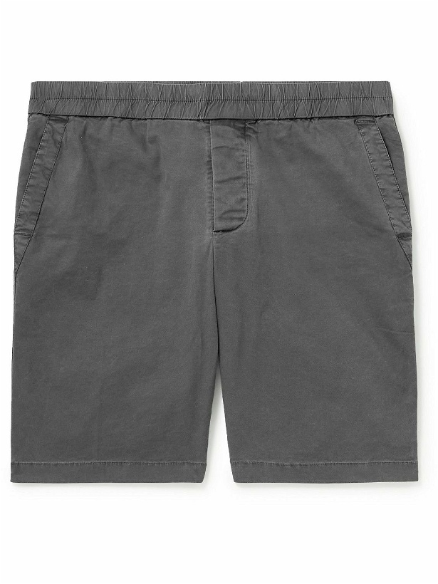 Photo: James Perse - Straight-Leg Stretch Supima Cotton-Canvas Shorts - Gray