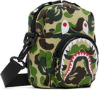 BAPE Green ABC Camo Shark Mini Bag