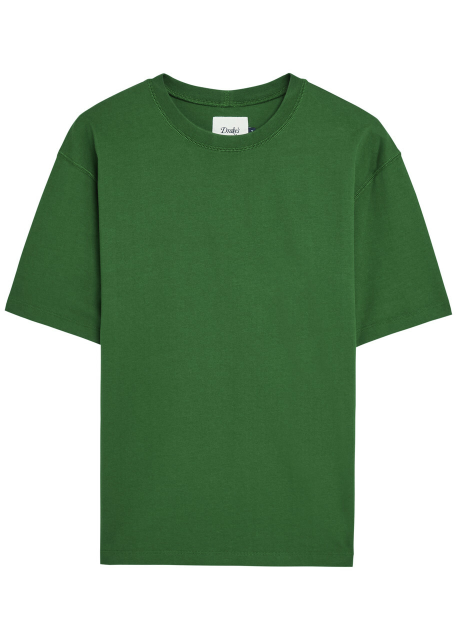 Drake's Hiking Cotton T-shirt Khaki