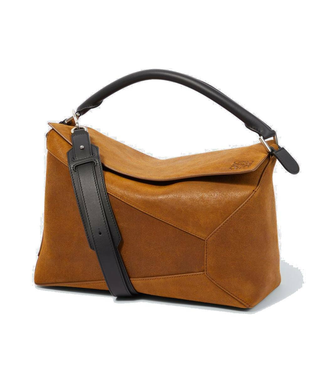 Loewe Puzzle Edge Large suede shoulder bag Loewe