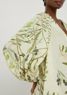 Bernadette Short Dress Georgette Linen Mini Dress Multi Print