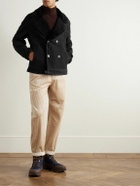 Brunello Cucinelli - Double-Breasted Shearling Jacket - Black