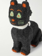 LOEWE - Louis Wain Cat Leather-Trimmed Felt Bag Charm