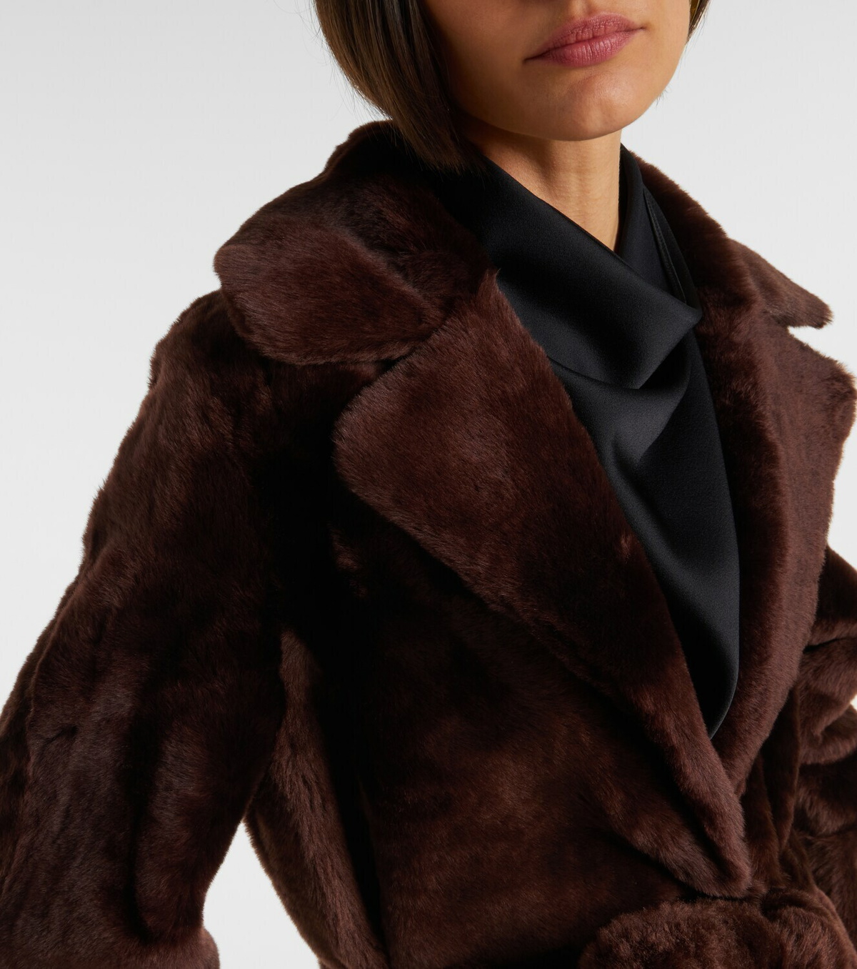 Yves Salomon Belted reversible shearling coat
