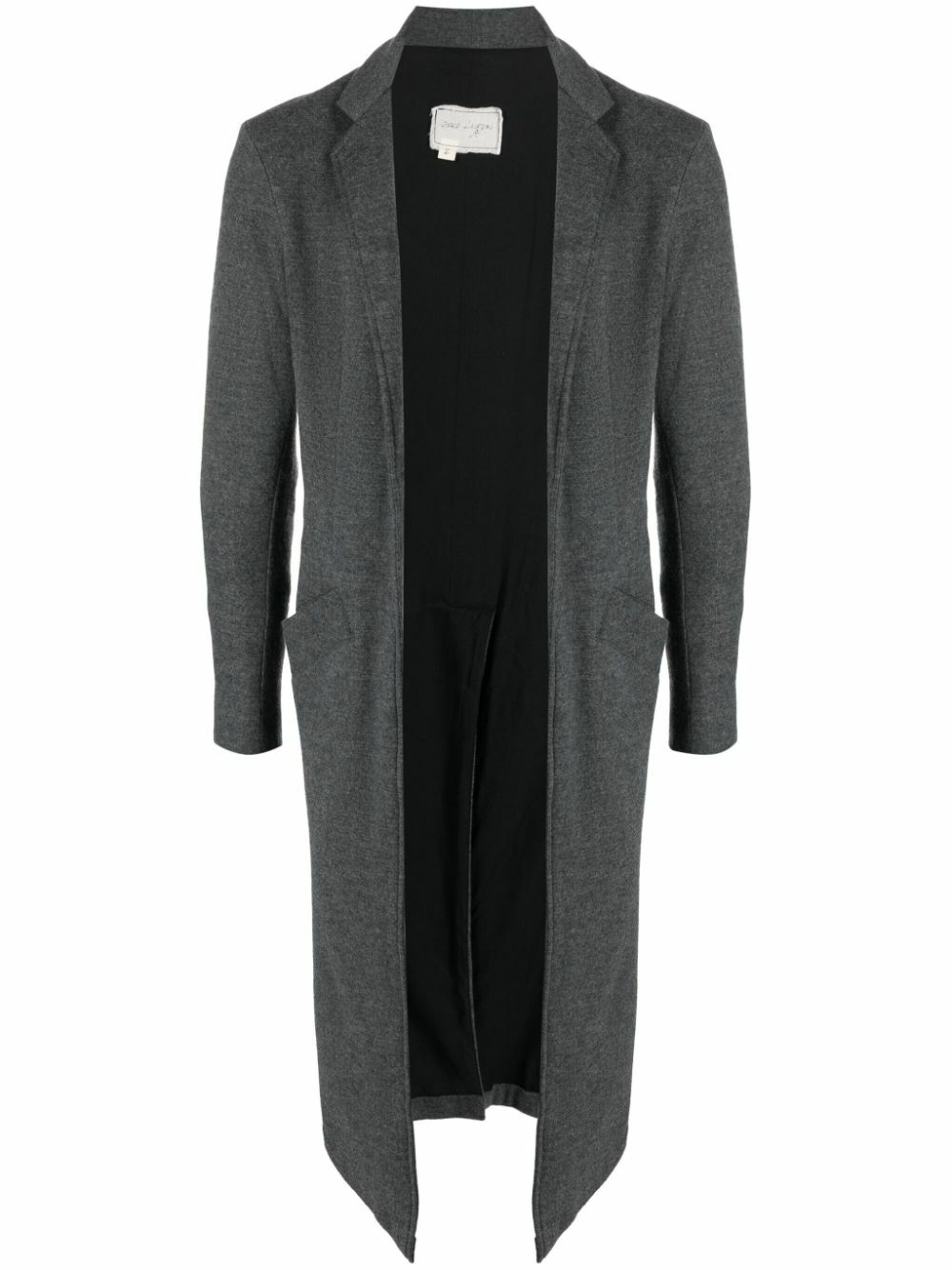 Greg Lauren Grey Wool Long Cardi-Coat