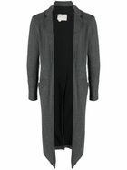 Greg Lauren Grey Wool Long Cardi-Coat