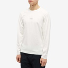 C.P. Company Men's Centre Logo Long Sleeve T-Shirt in Gauze White