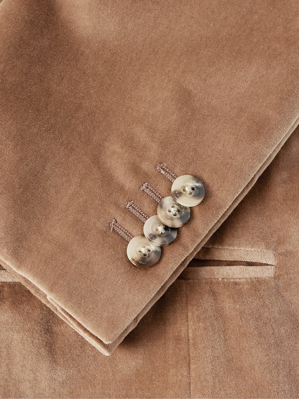 Boglioli - Slim-Fit Shawl-Lapel Cotton-Velvet Tuxedo Jacket - Brown