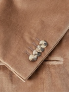 Boglioli - Slim-Fit Shawl-Lapel Cotton-Velvet Tuxedo Jacket - Brown