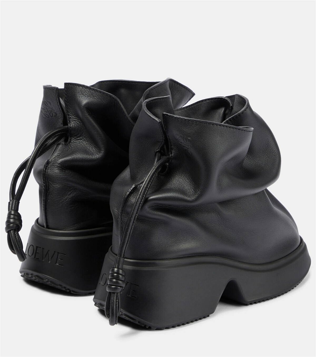Loewe - Flamenco leather wedge ankle boots Loewe