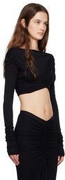 Rick Owens Lilies Black Porterville Jade Crop T-shirt