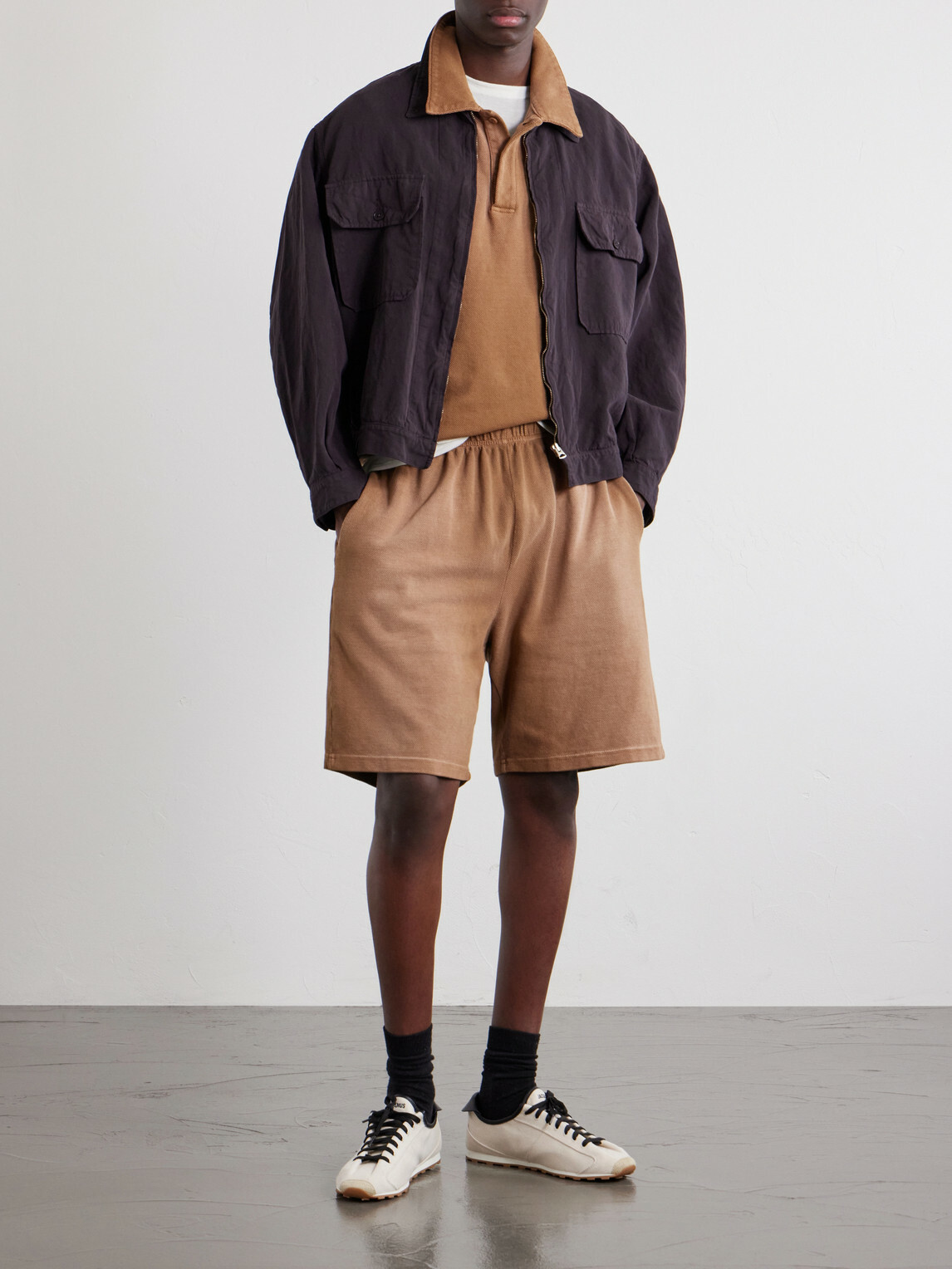 Les Tien - Cotton-Piqué Tennis-Polo - Brown