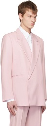 Alexander McQueen Pink Wrapped Front Blazer