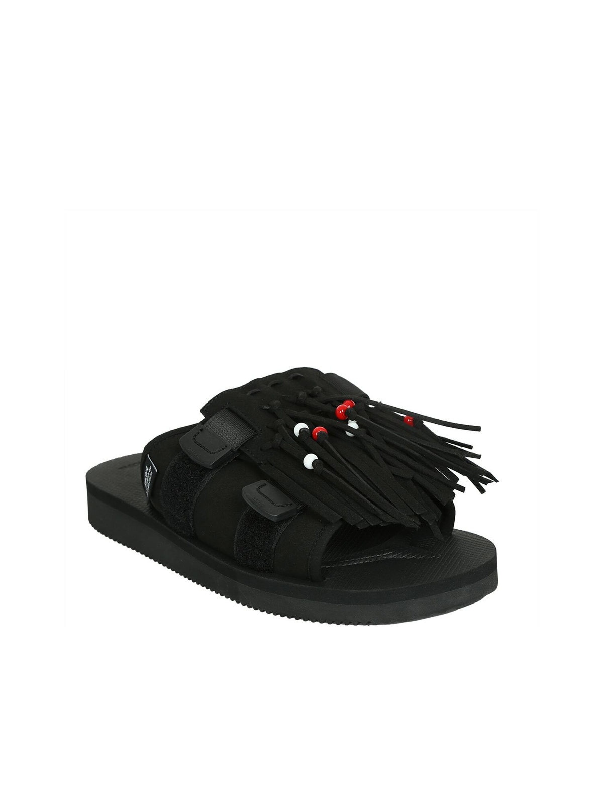 SUICOKE Hoto-cab Fringed Black Sandals